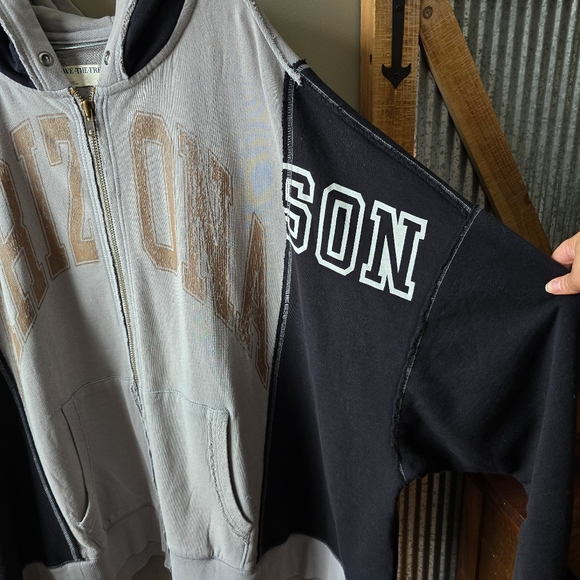 We The Free Free People Retro Remade Hoodie Washed Black Nwt - Picture 7 of 10